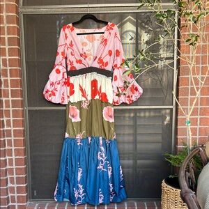 Floral Patchwork Maxi Dress